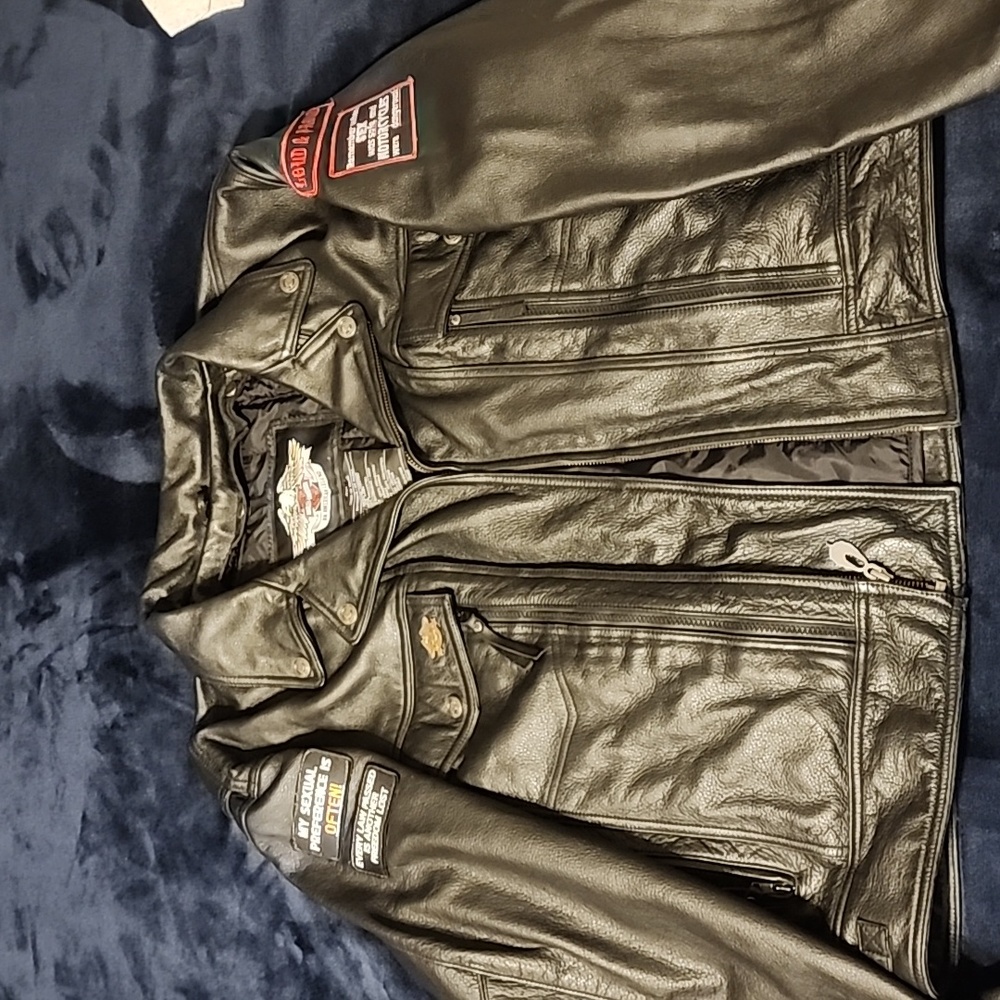Vintage Harley Davidson Leather Riding Jacket
